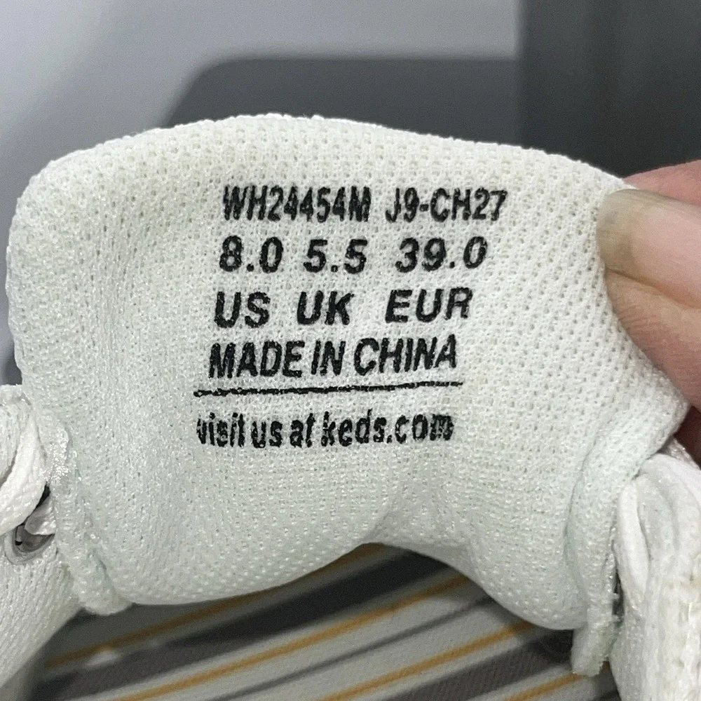 Keds White‎ Leather Classic Original Sneaker Shoes Womens 8